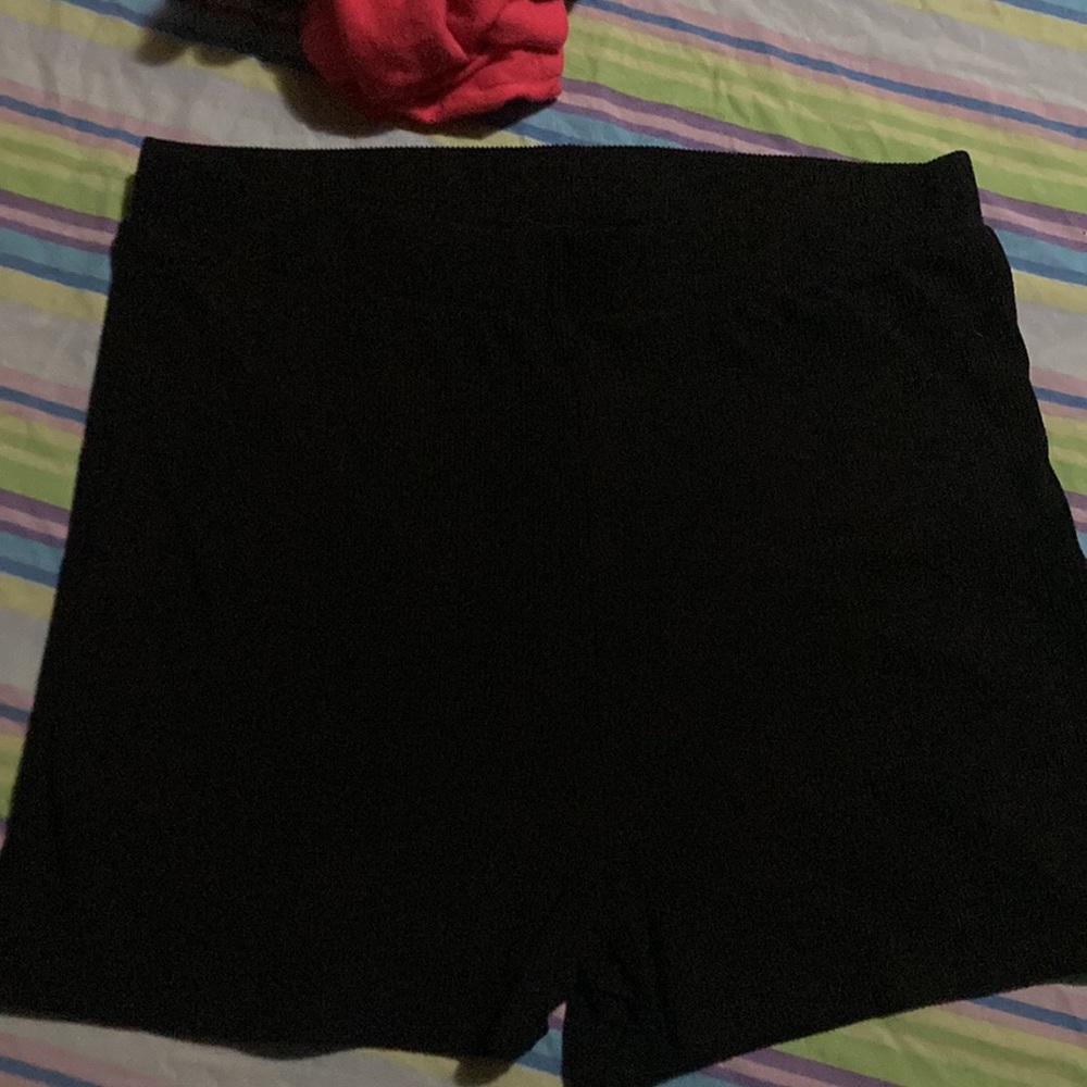 Ribbed biker shorts